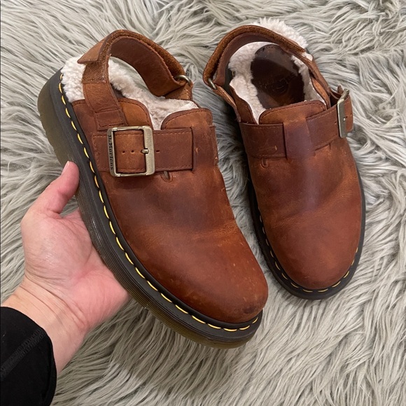 Dr. Martens Tan Leather Slip-Ons - Picture 2 of 5